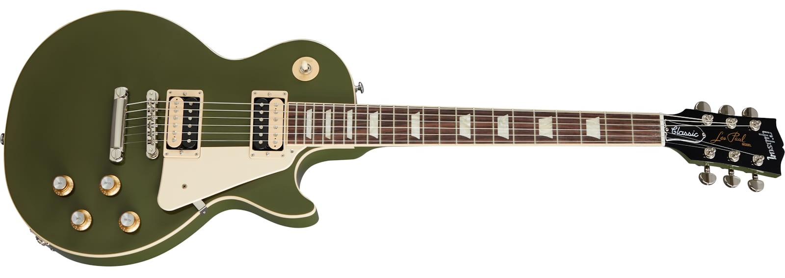 gibson les paul olive green