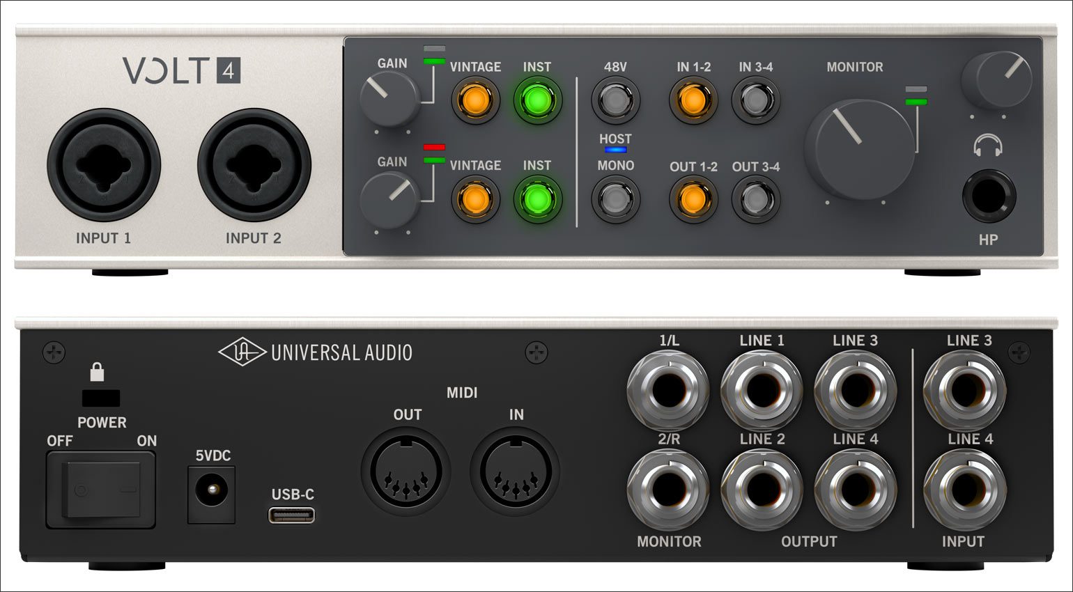 universal audio volt4 オーディオインターフェイス