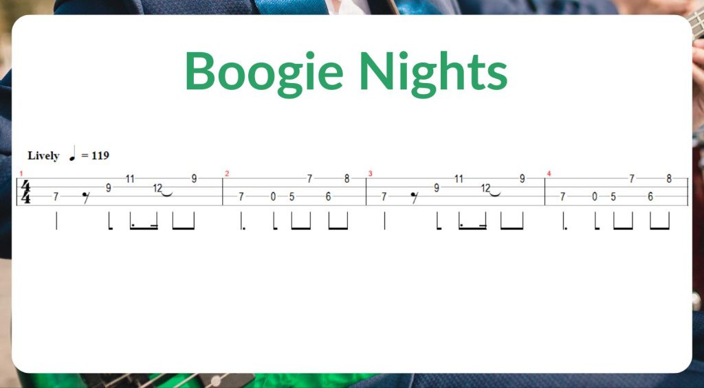 TAB para bajo de Boogie Nights