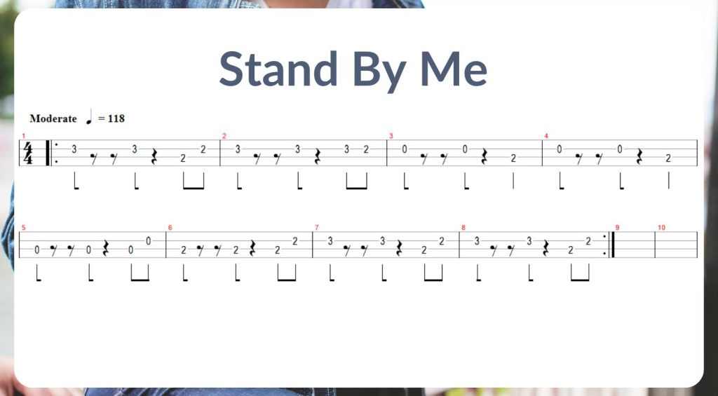 TAB para ukelele de Stand By Me 